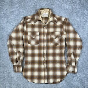 Vintage Pendleton Canyon High Grade Western Wear Pearl Snap Wool Shirt Small